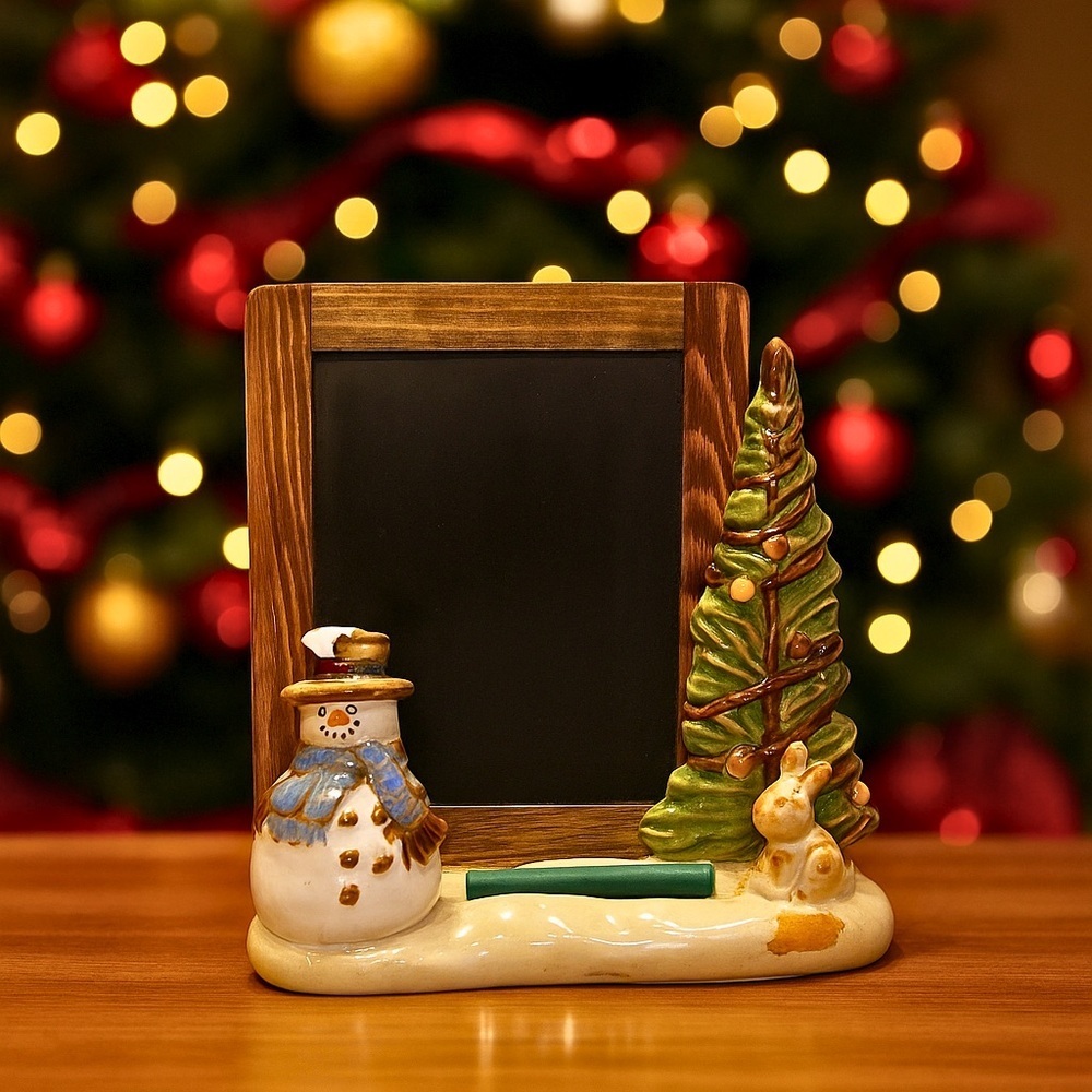 St. Nicholas Square Forest Friends Christmas Chalkboard Holder